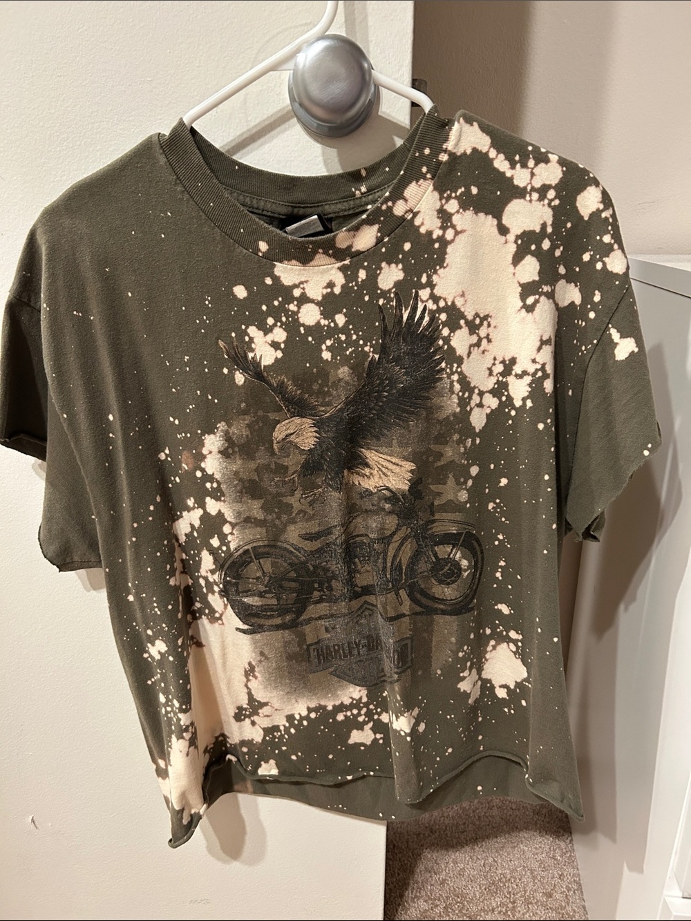 Vintage Harley a Davidson tee cropped